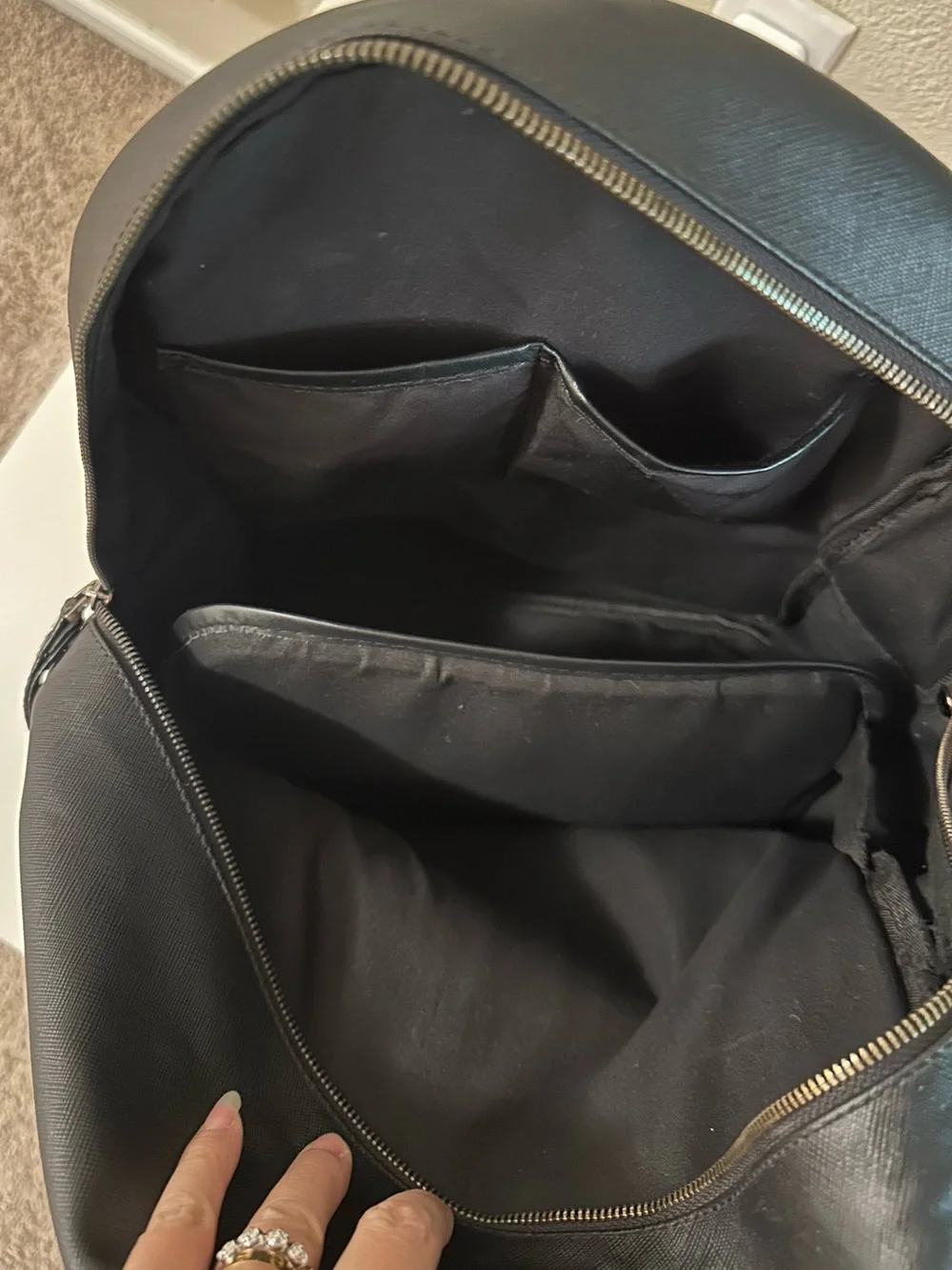 Givenchy Black cream & Blue Graphic robot Backpack - Designer-Inspired